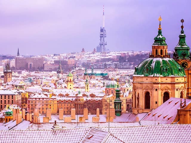 St nicholas church in prague czech republic beautiful architecture in baroque style wonderful citysc